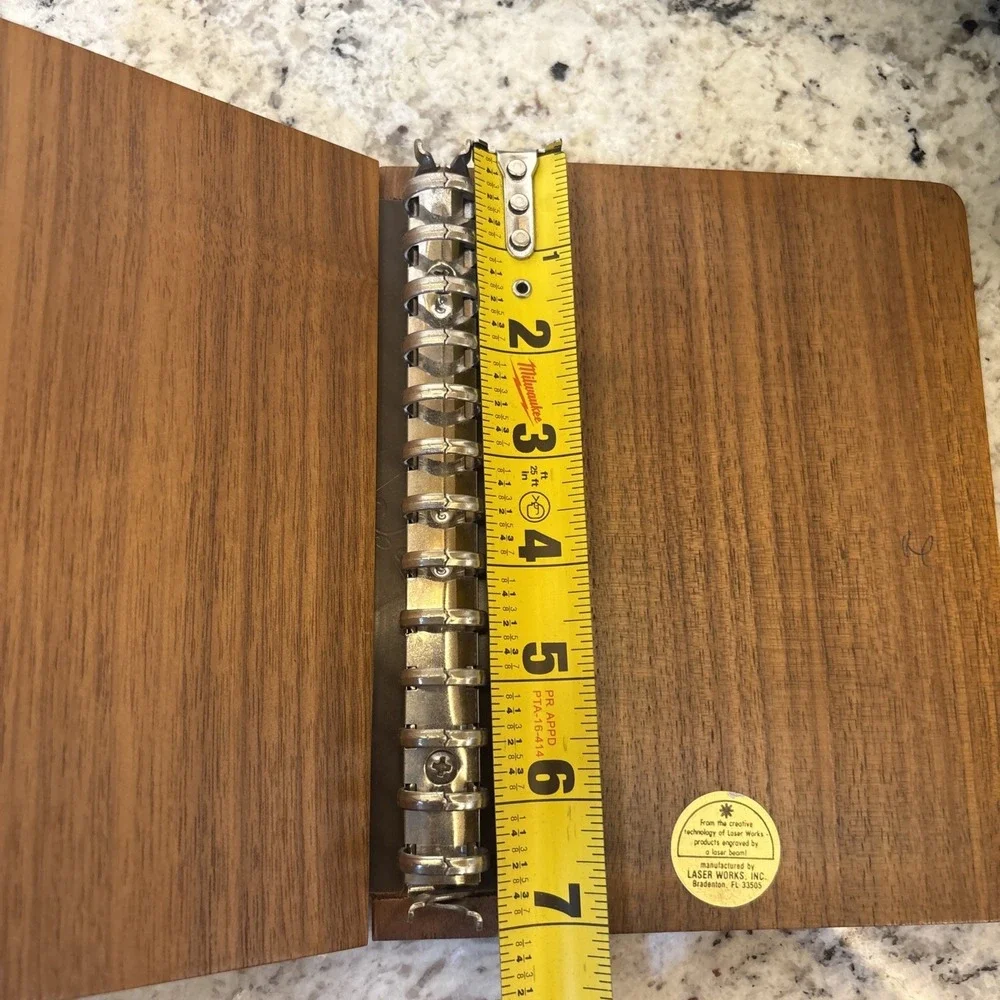 VTG Wooden Address Book 1928‎ Packard laser Engraved Laser Works Bradenton FL